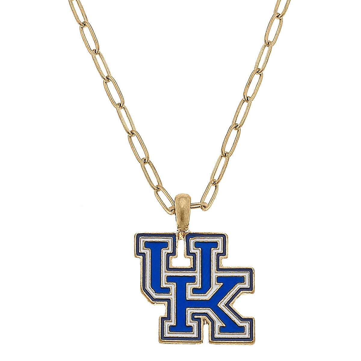 Kentucky Wildcats Enamel Pendant Necklace in Blue