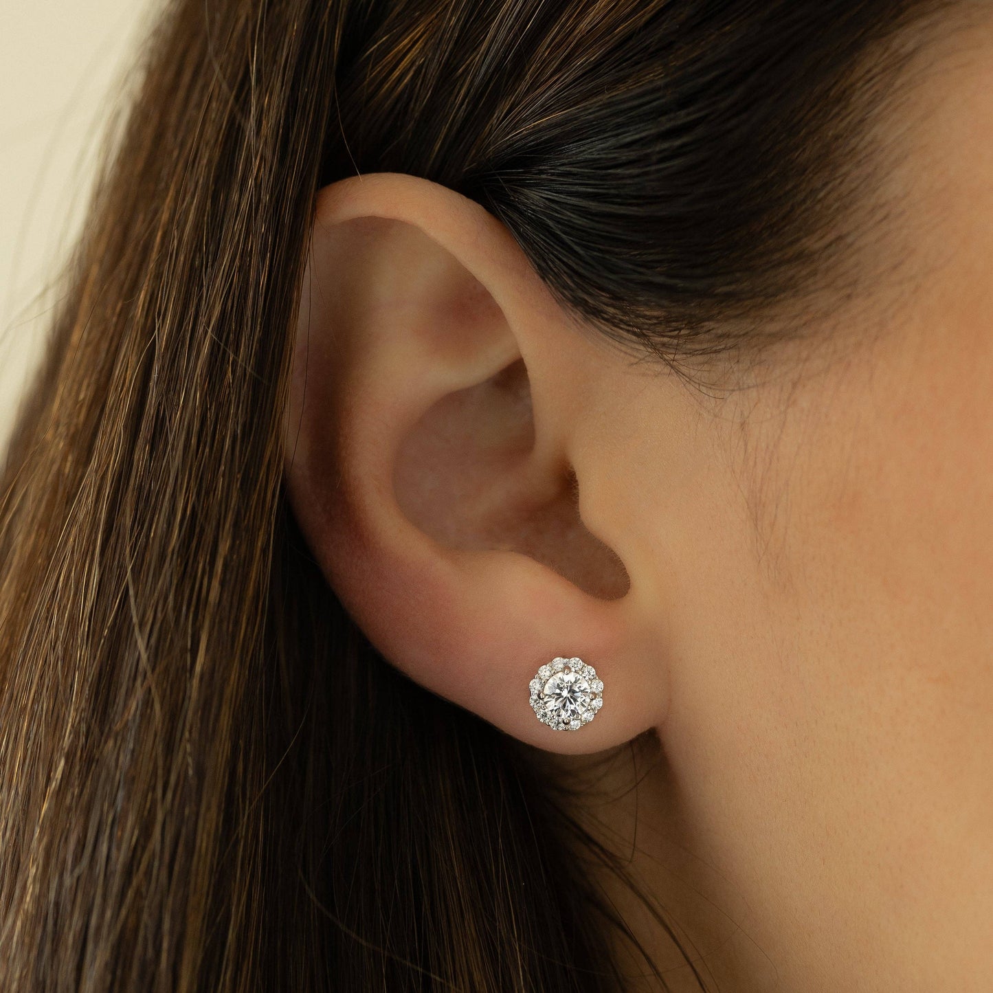 Diamond Halo Studs
