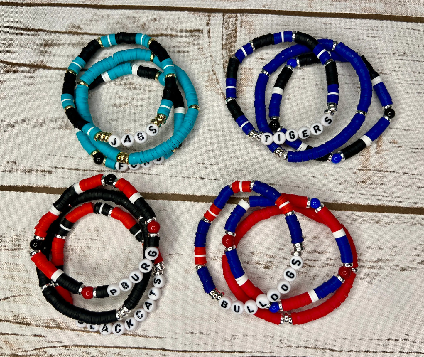 Gameday School Spirit Bracelet Stacks Customized colors
