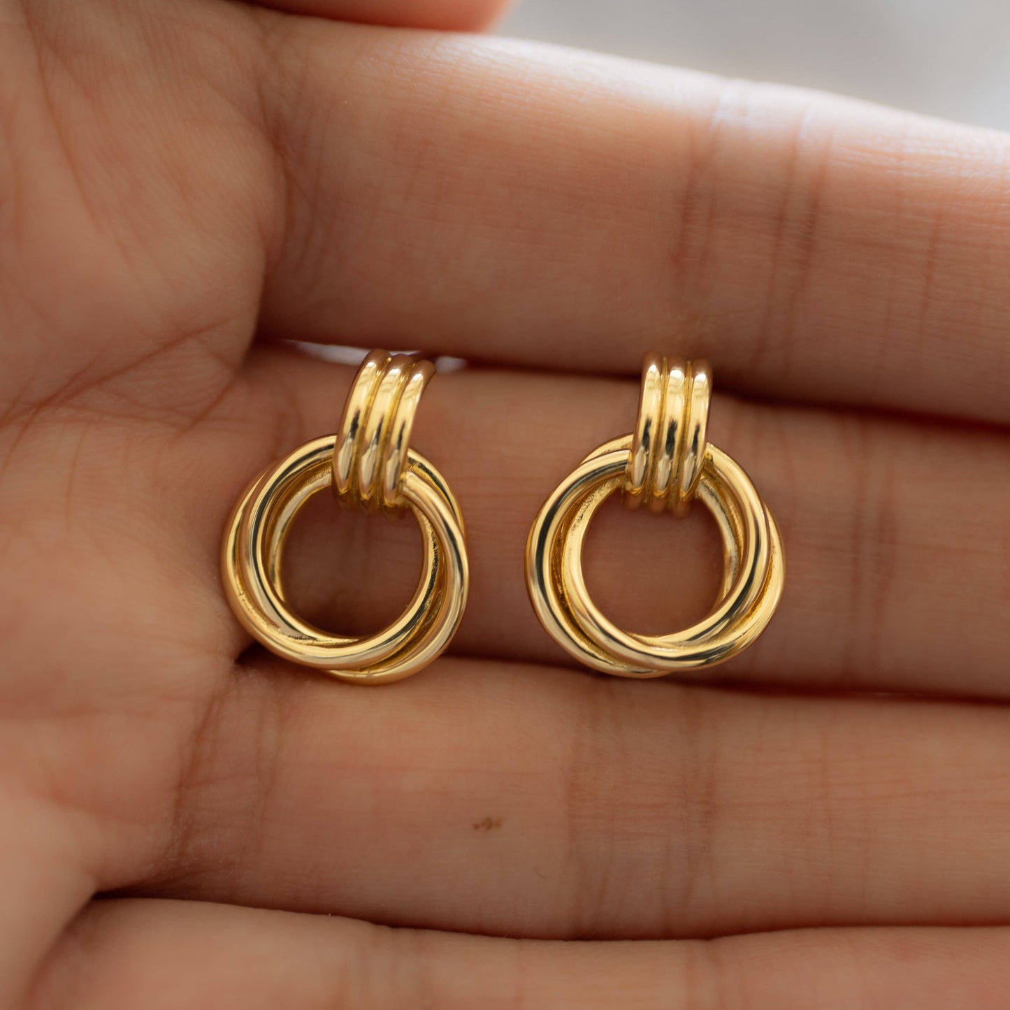 Knot Hoop Earrings
