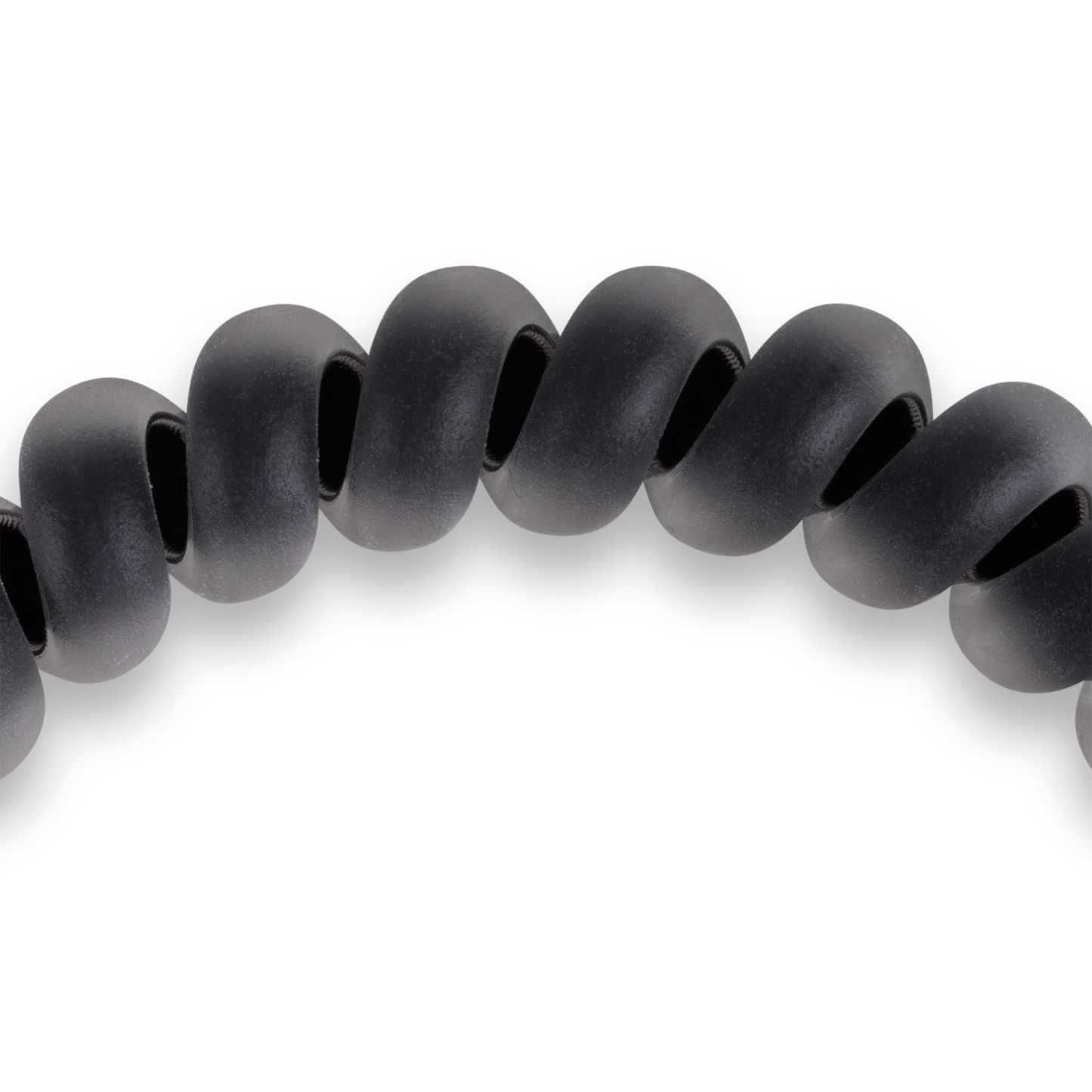 Matte Black - Small Spiral Hair Coils, Hair Ties, 3-pack