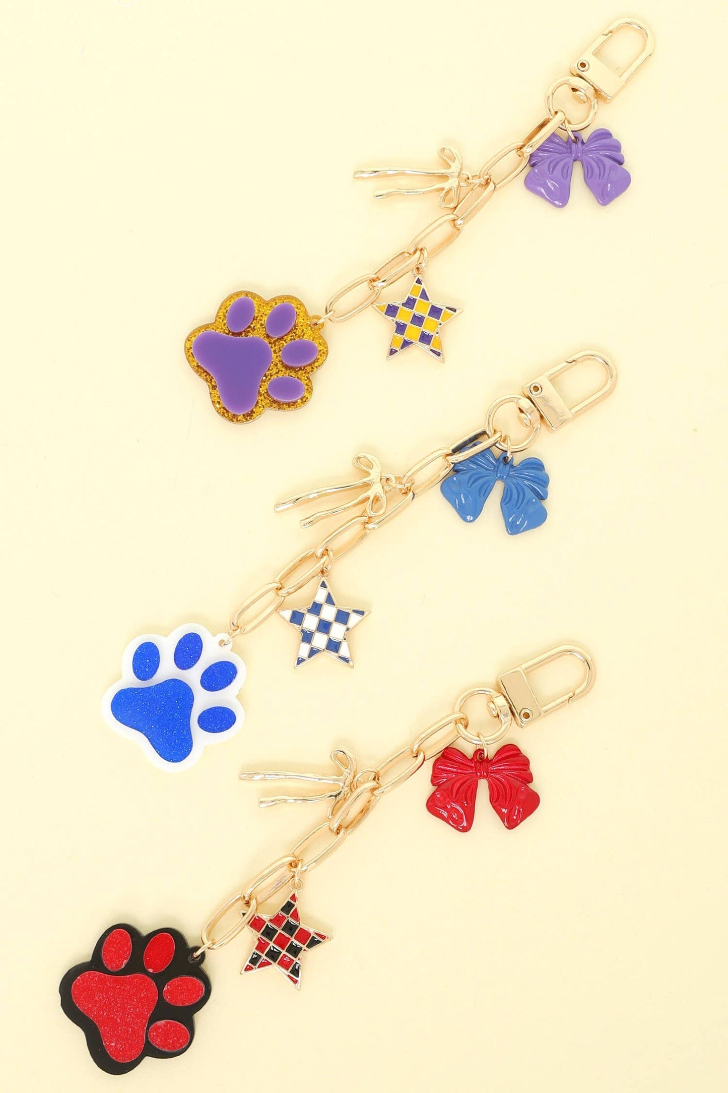 Game Day Spirit Theme Bag Charm Keychain K18273