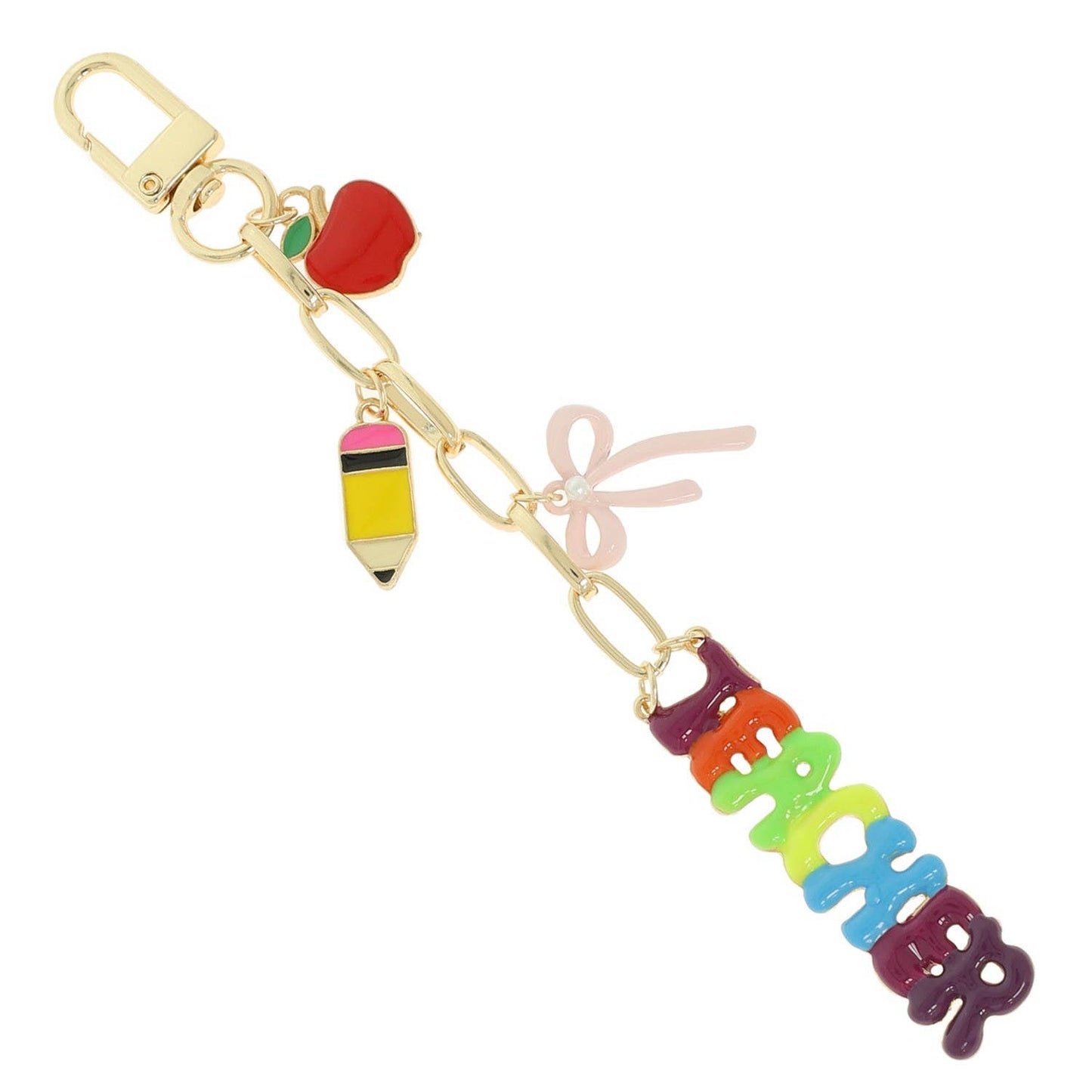 Teacher Theme Bag Charm Keychain K18279