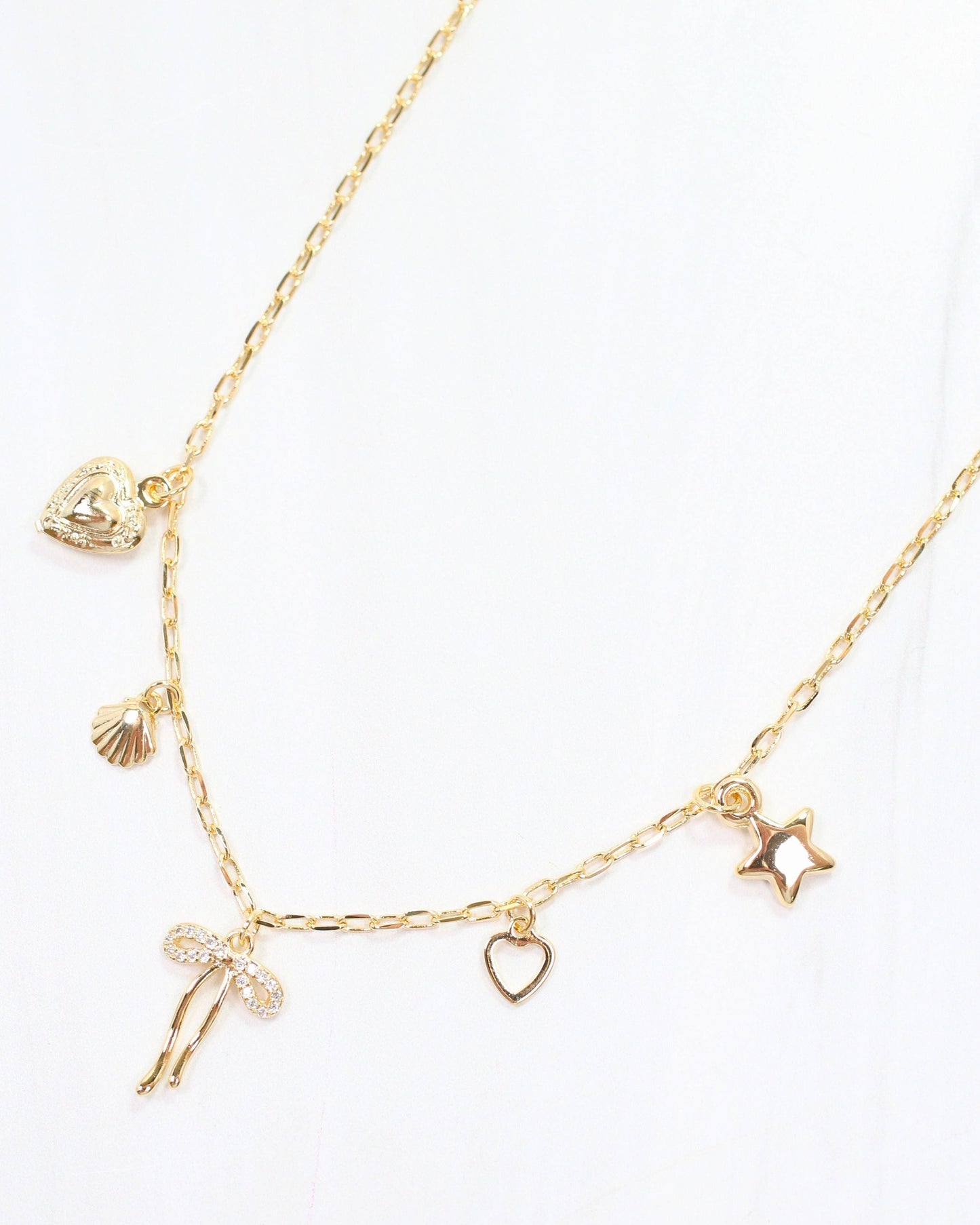 Tammy Charm Necklace Gold