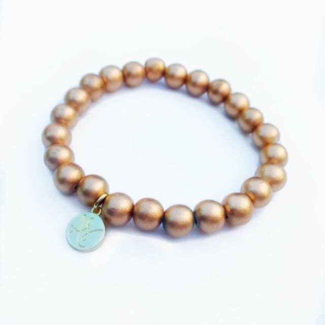Matte Gold Small Bead Stacking Bracelet