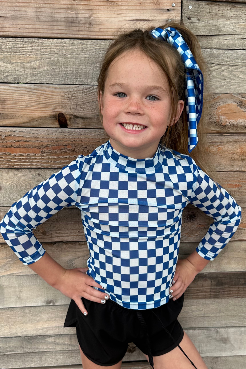 Pep Rally Mesh Top Blue Kids