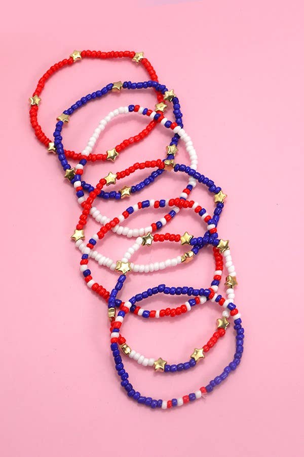 MULTI LAYER BEADED STAR BRACELETS