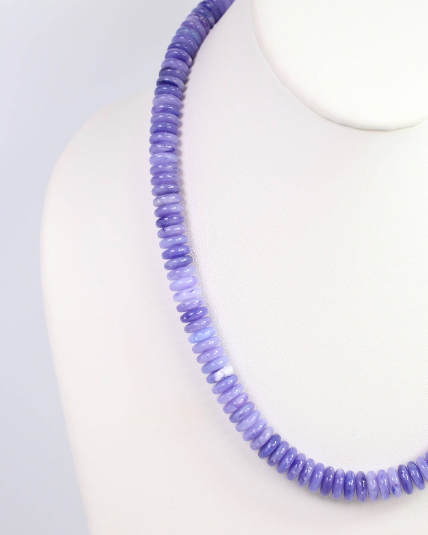 Cedar Falls Beaded Disc Necklace Purple