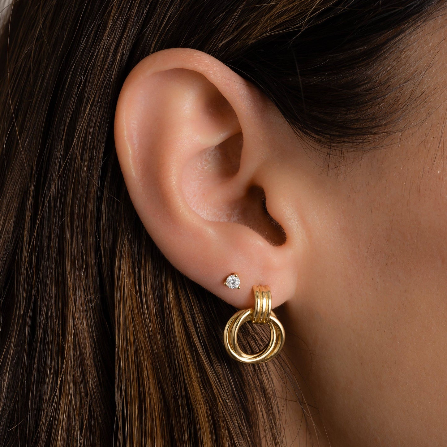 Knot Hoop Earrings