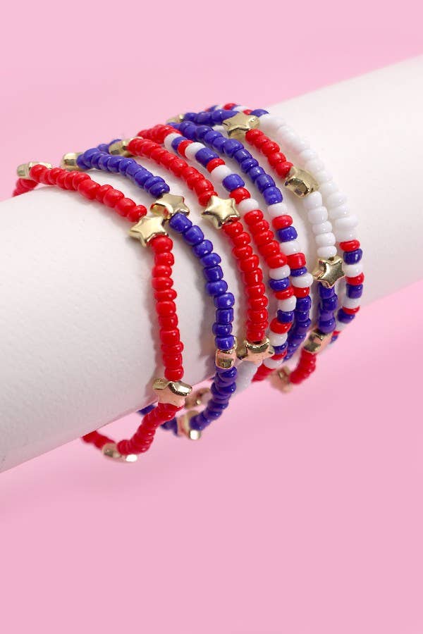 MULTI LAYER BEADED STAR BRACELETS
