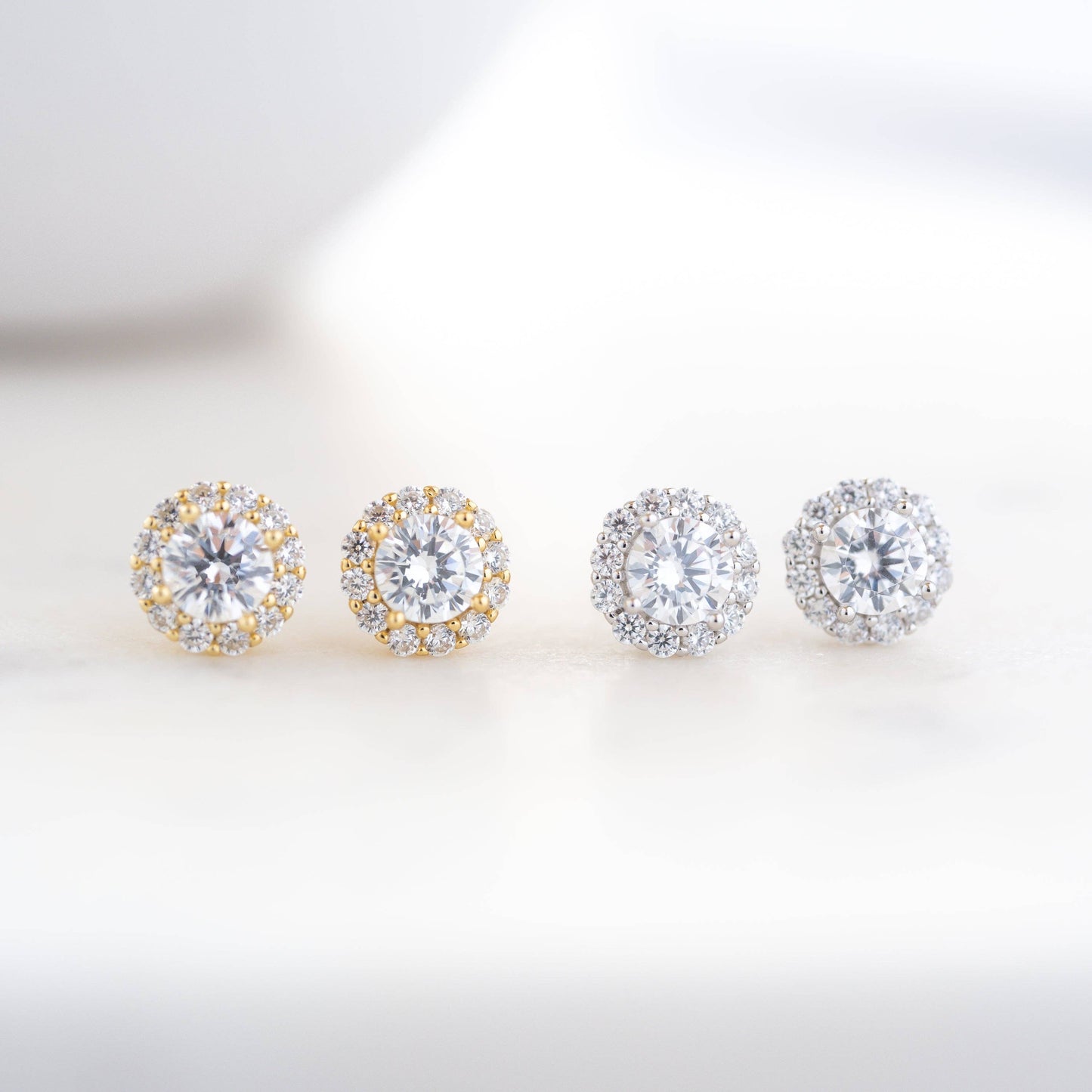 Diamond Halo Studs