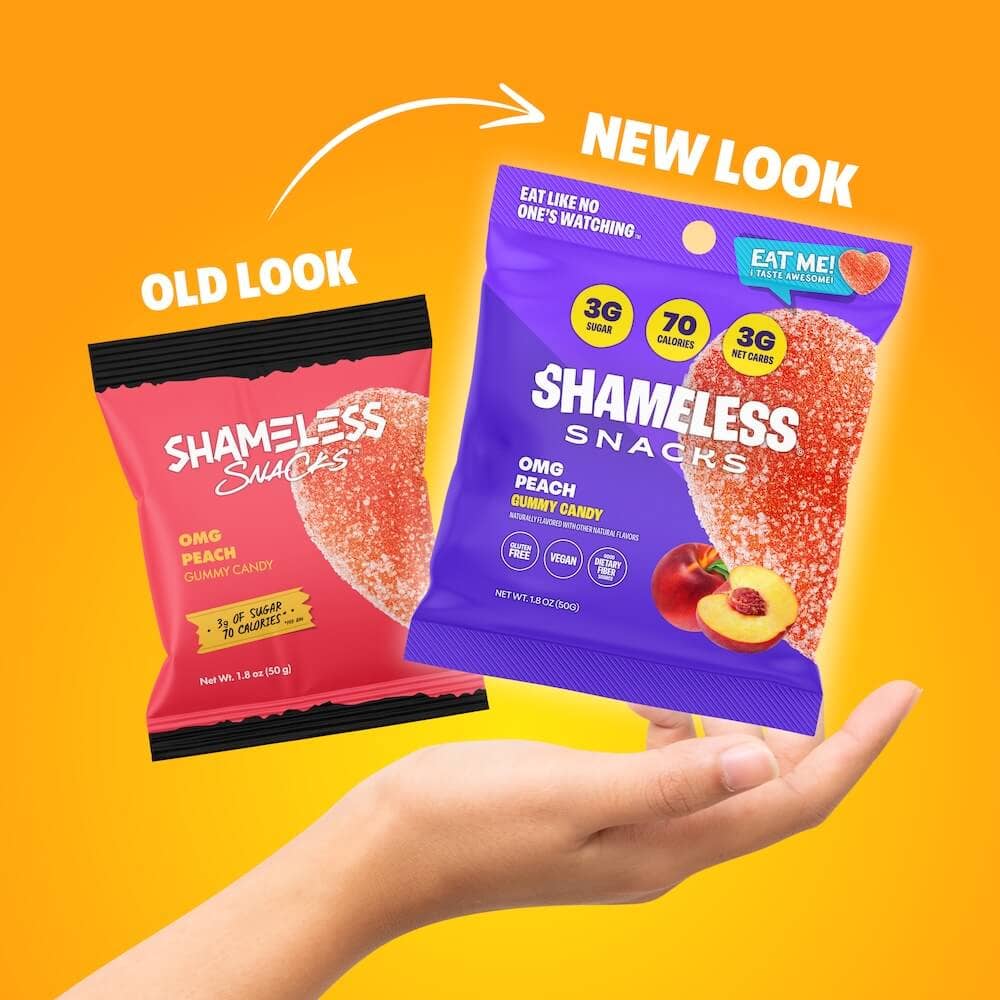 OMG Sour Peach Low Sugar Gummies 1.8oz – 6ct
