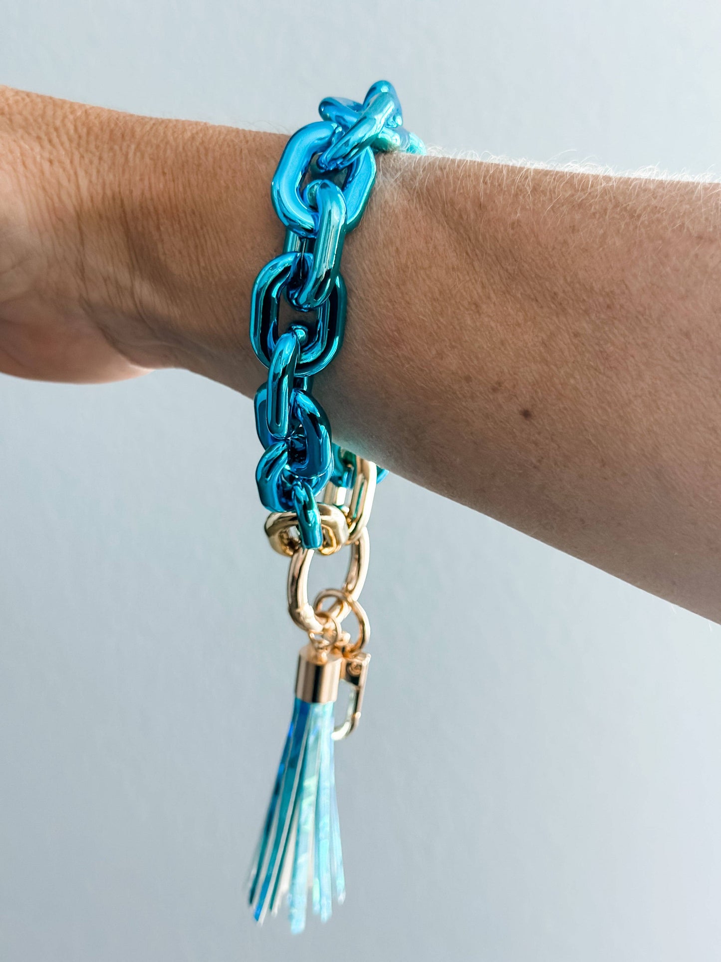Acrylic Wristlet Keychain "Blue"