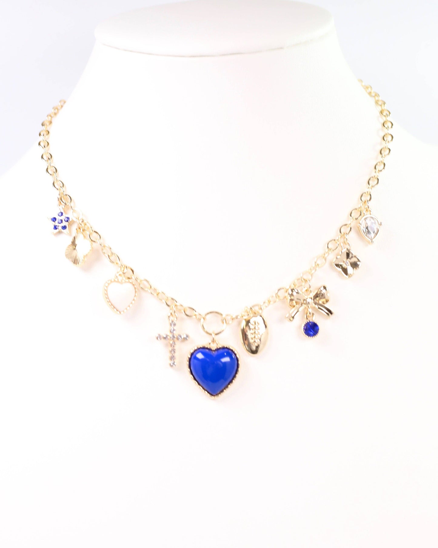 Bentley Charm Necklace ROYAL BLUE WHITE
