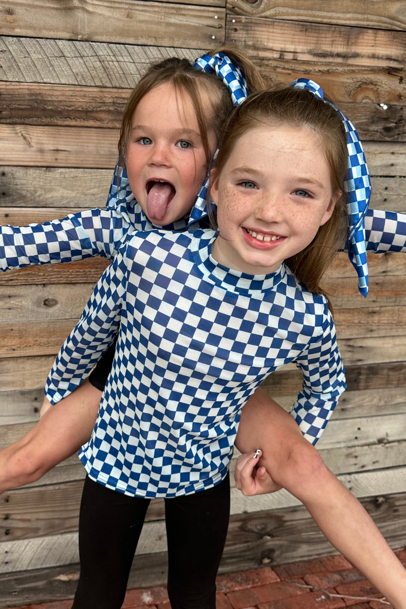 Pep Rally Mesh Top Blue Kids