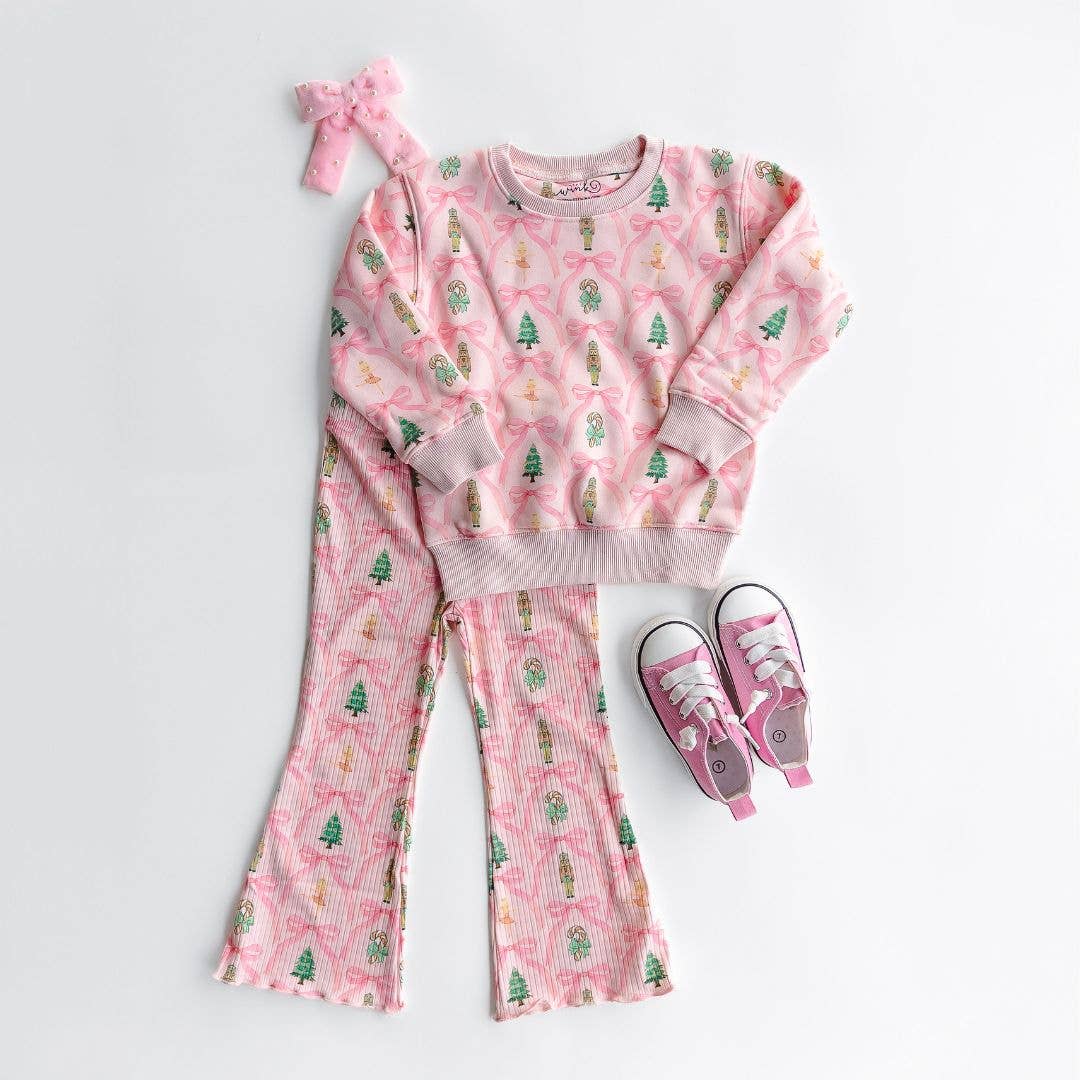 Nutcracker Trellis Christmas Sweatshirt - Kids Clothing
