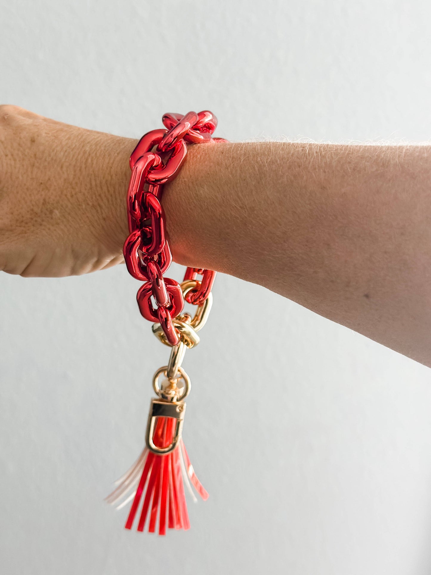 Acrylic Wristlet Keychain "Red"