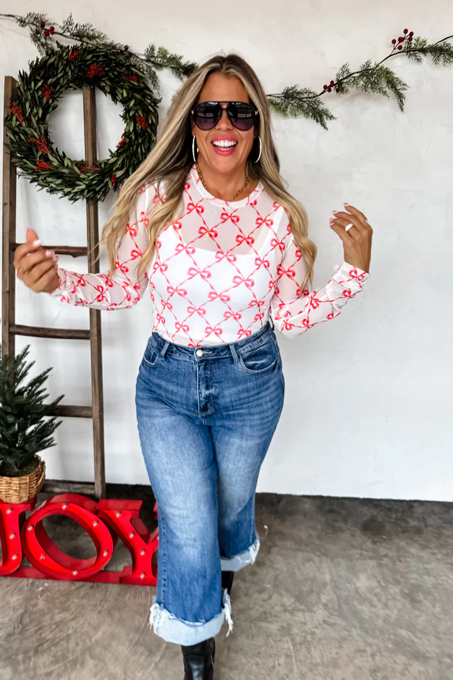 PREORDER- CHRISTMAS DRESS IT UP MESH TOPS