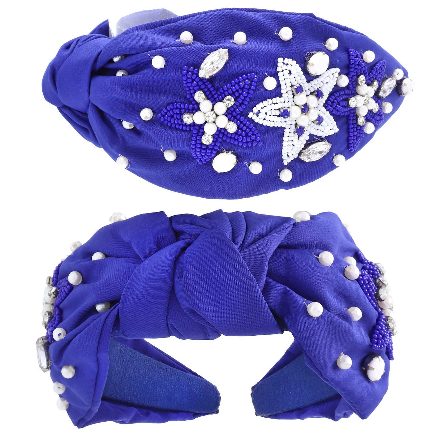 Christmas Beaded Star Knotted Headband