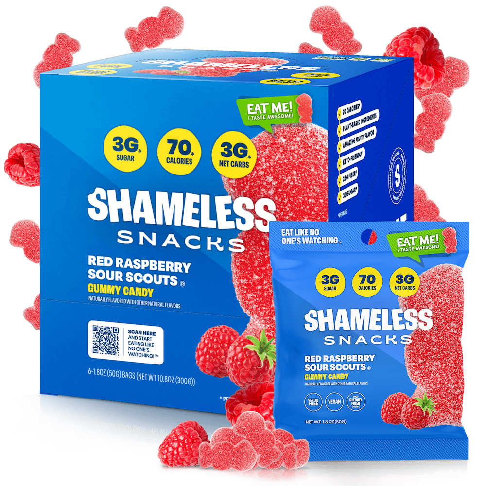 Red Raspberry Sour Scouts Low Sugar Gummy 1.8oz – 6ct