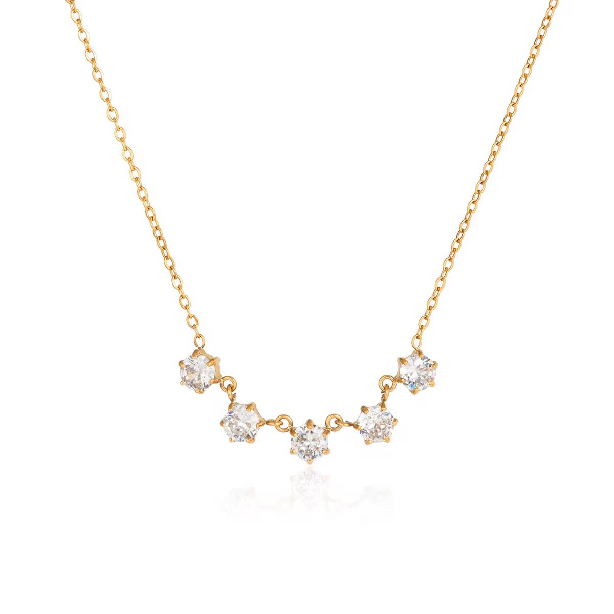 Starlit Row Necklace Water Resistant