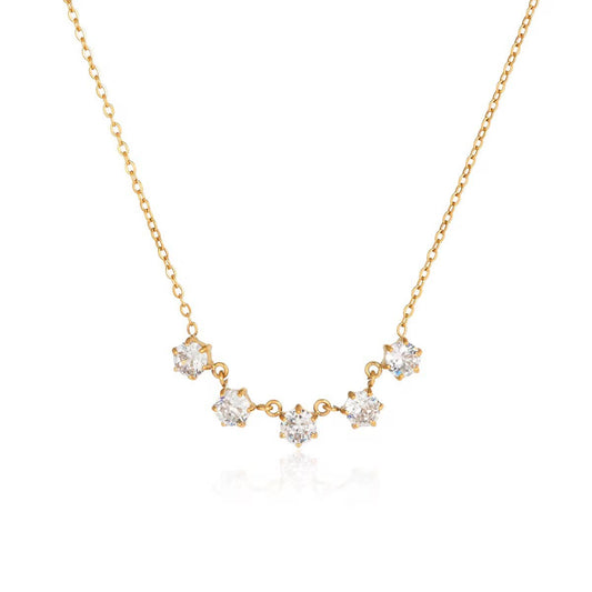 Starlit Row Necklace Water Resistant