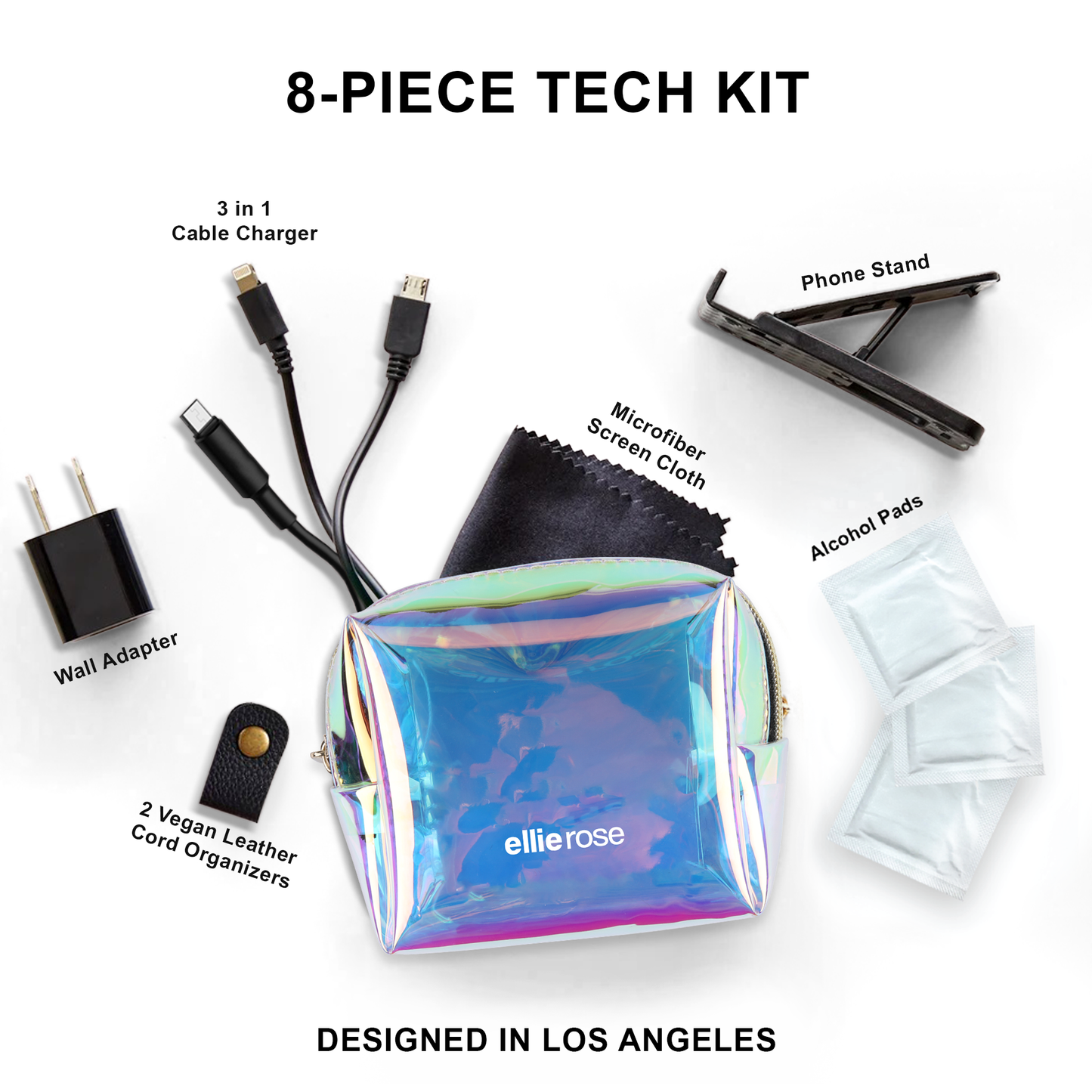 Tech Essentials 8-Piece Kit - Holographic