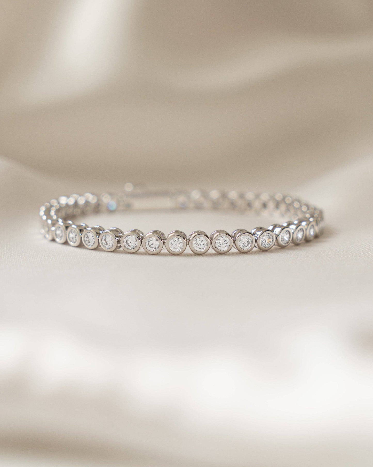 3mm Round Bezel Tennis Bracelet