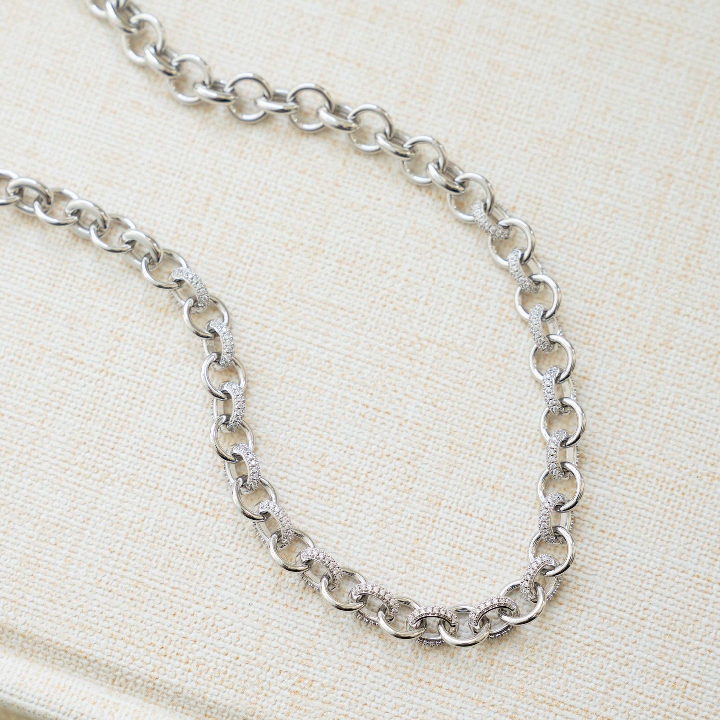 Statement Pave Loop Necklace