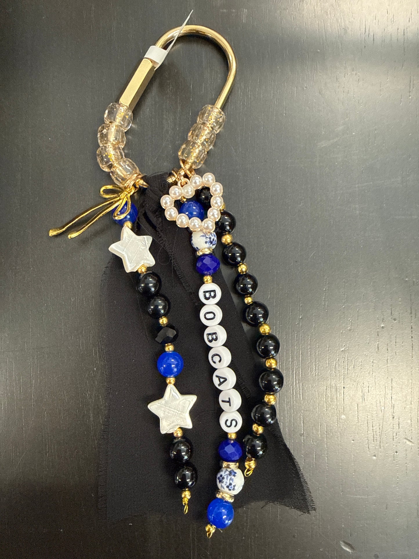 Large Beaded Carabiner Bag Charm