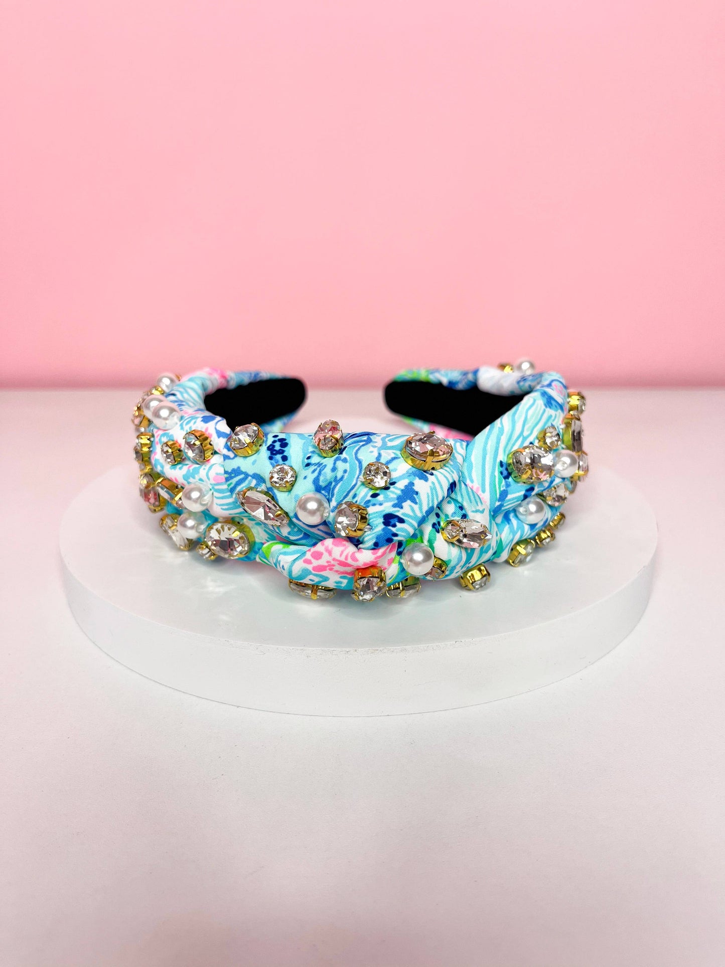 Blue Spring Jeweled Headbands — Floral Collection