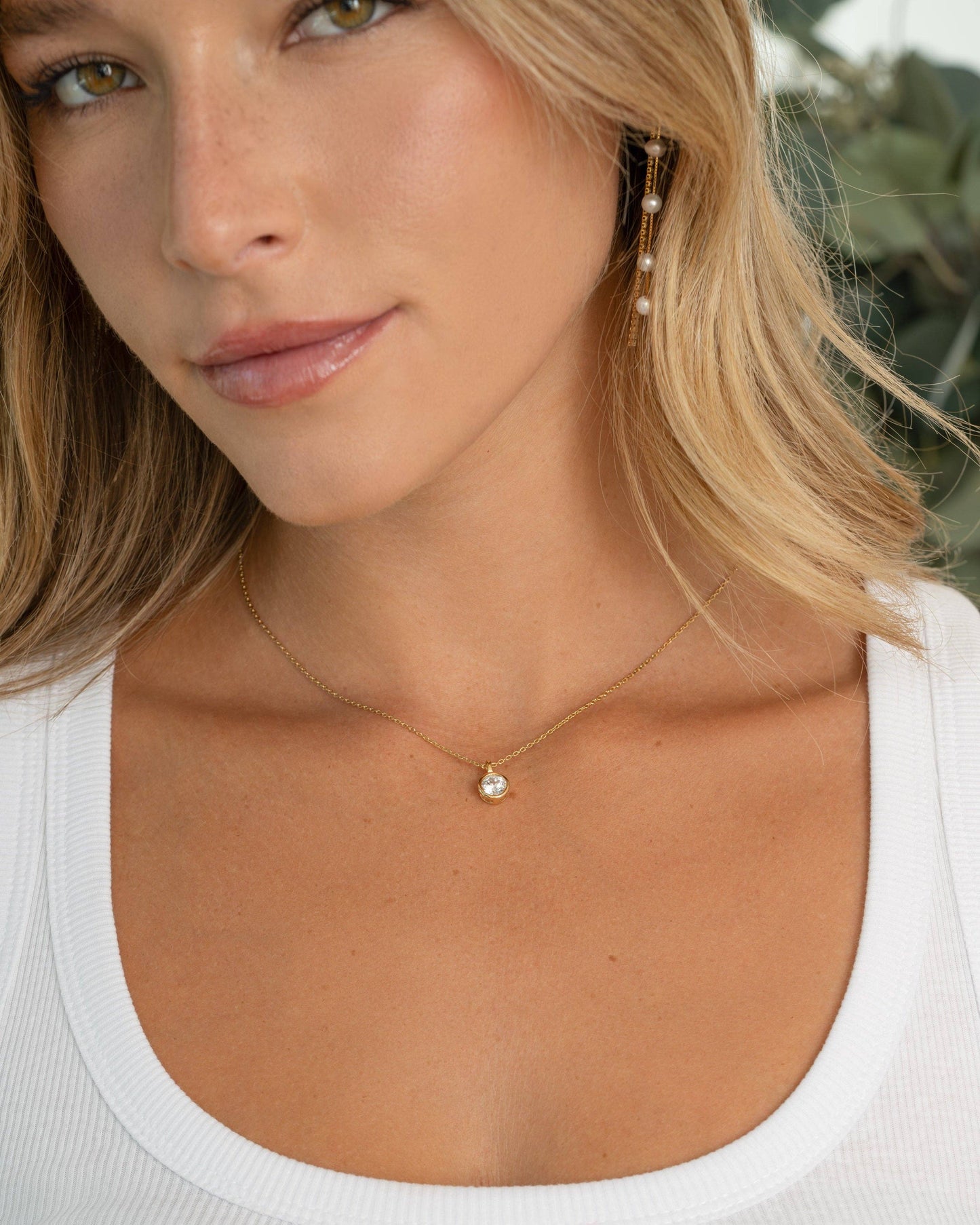 Round Bezel Necklace