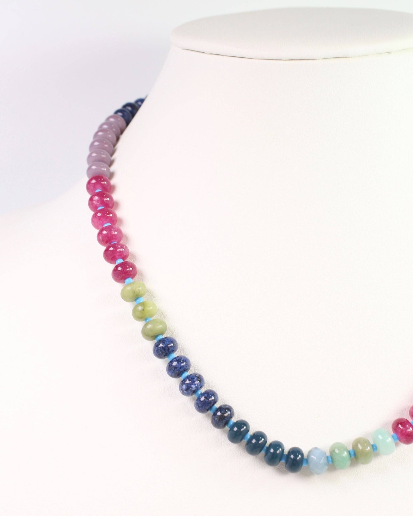 Riviera Beaded Necklace Blue Multi