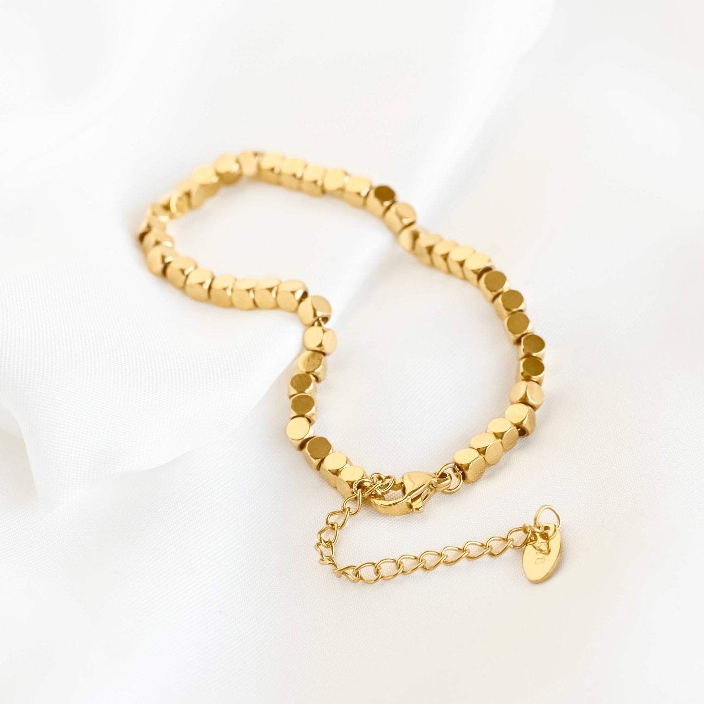 18k Gold Bracelets - Gold Beaded, Paperclip, Tennis Bracelet