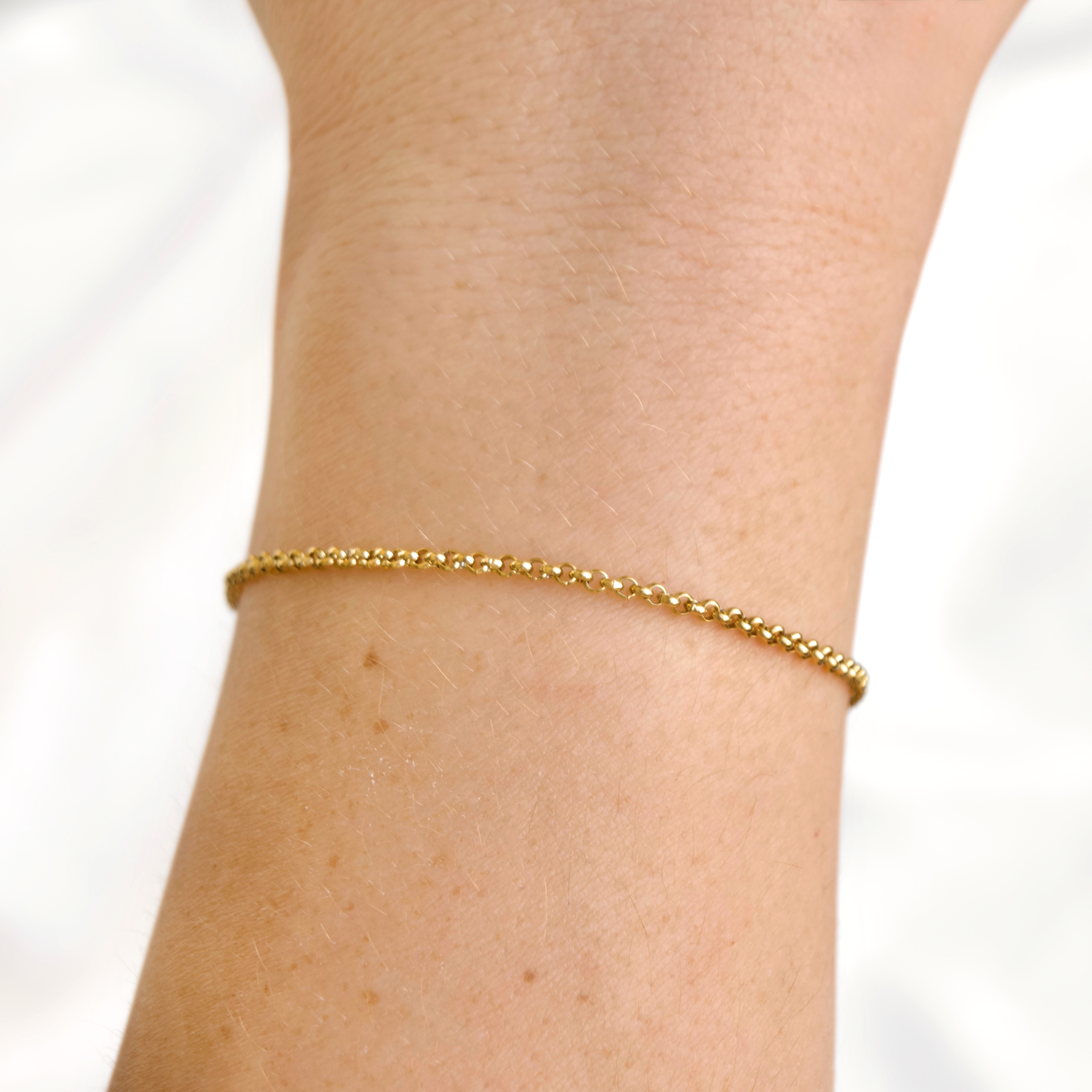 Everyday Stacking Bracelets - Stainless Steel Gold Chains