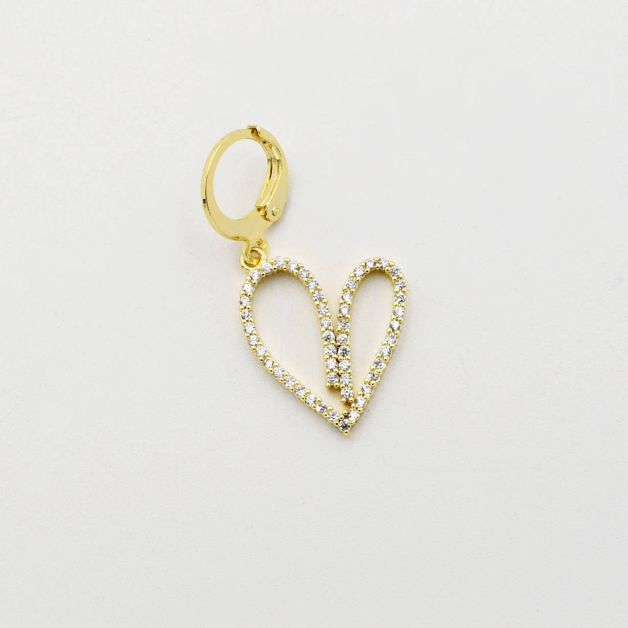 Heart Tracing Gold Charm