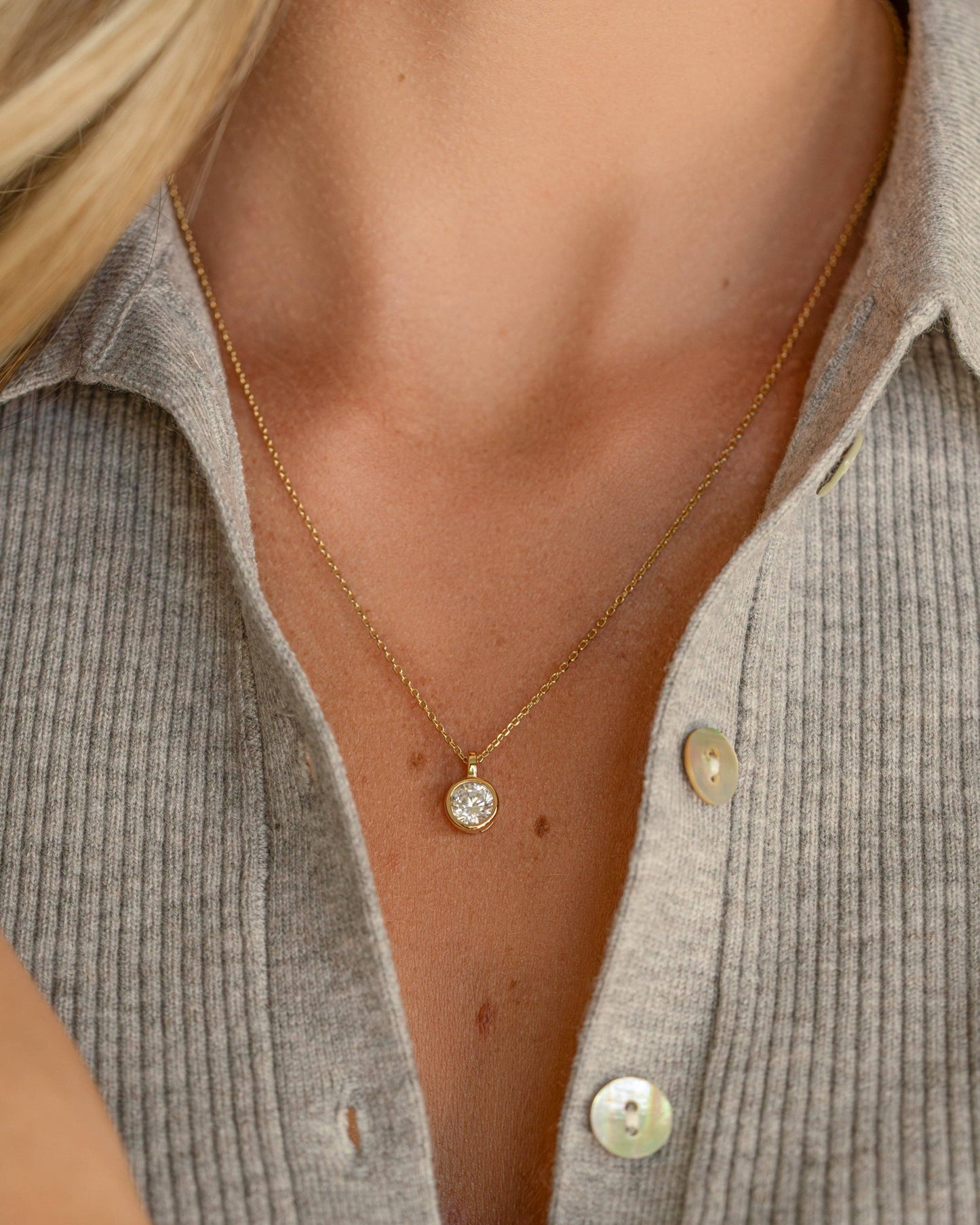 Round Bezel Necklace
