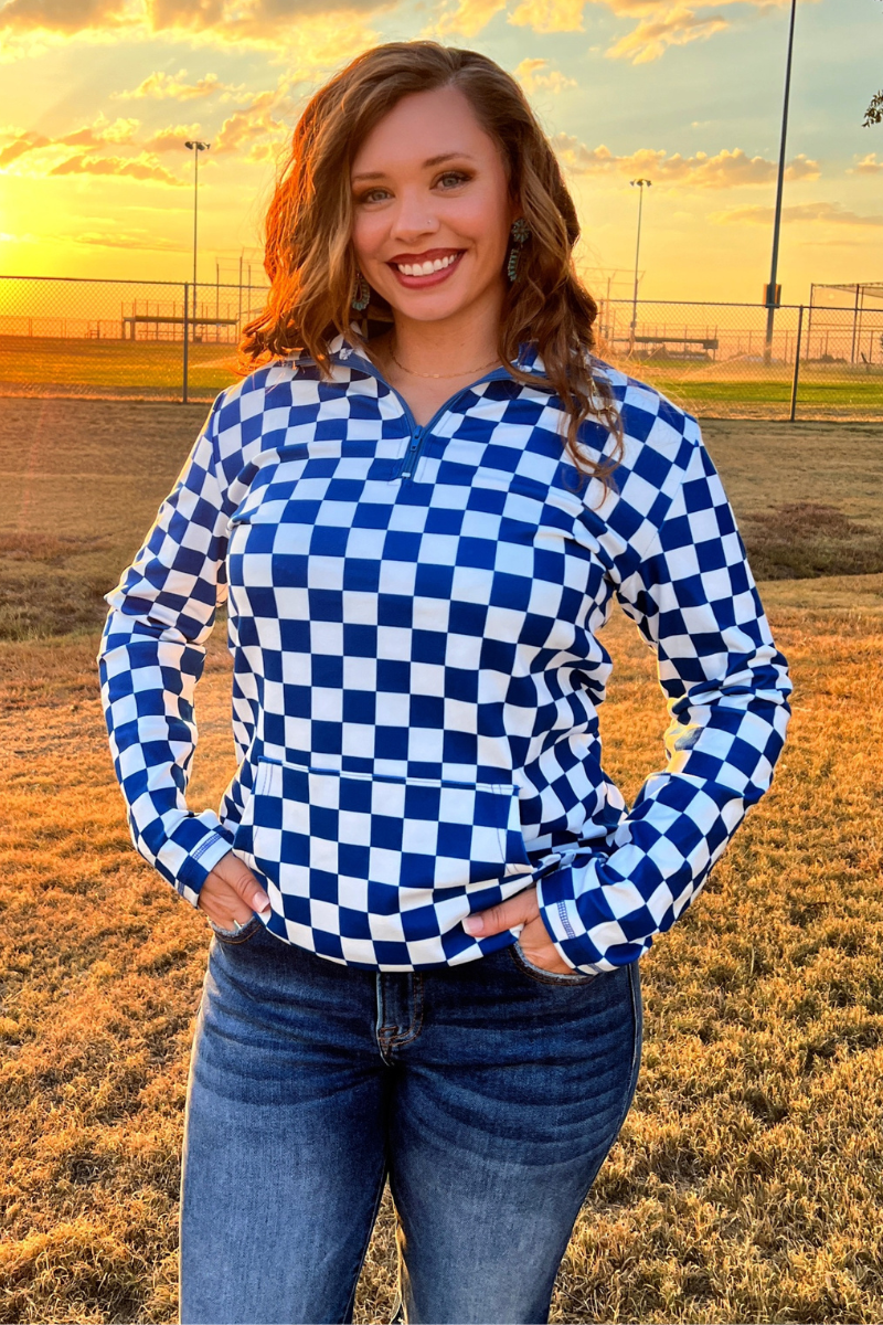 Pep Rally Pullover Blue