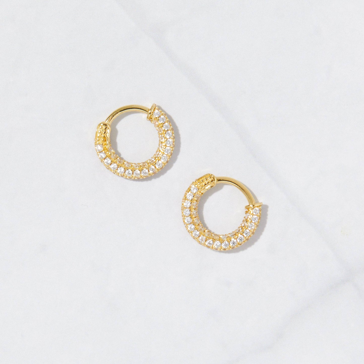 12mm Pavé Hoop Earrings