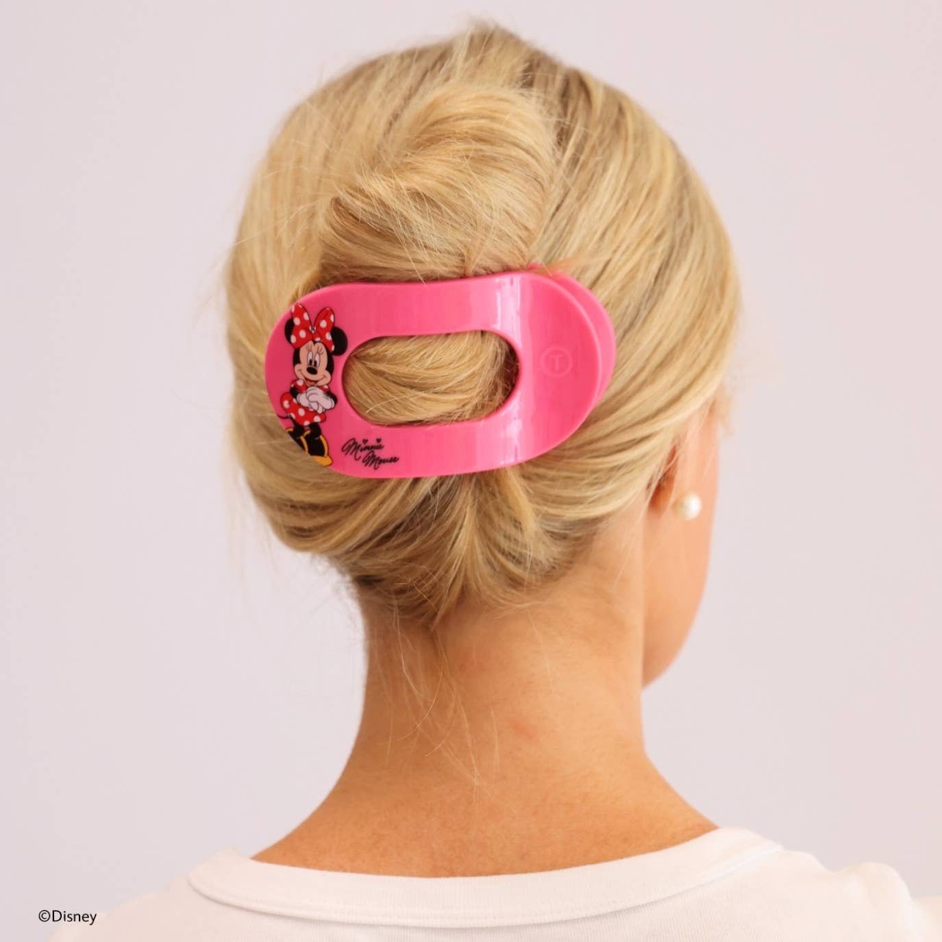 Flat Round Hair Clip | Large | Minnie Mouse