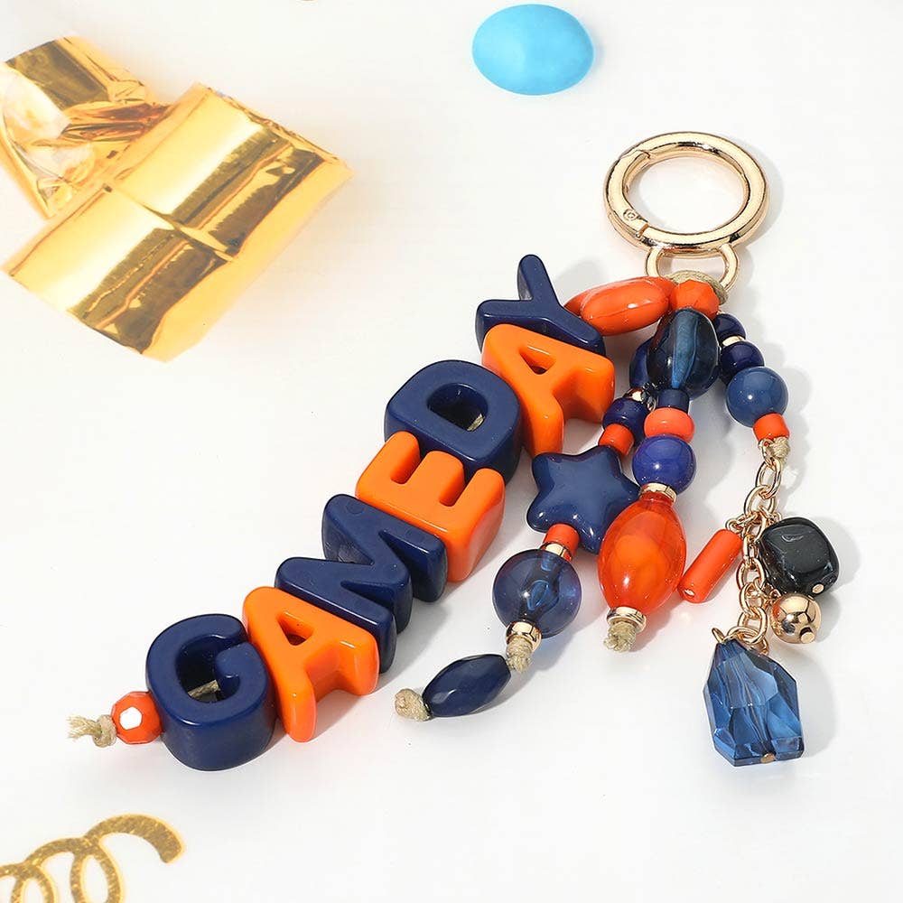 GAME DAY Star Beads Beaded Drop Keychain Bag Charm