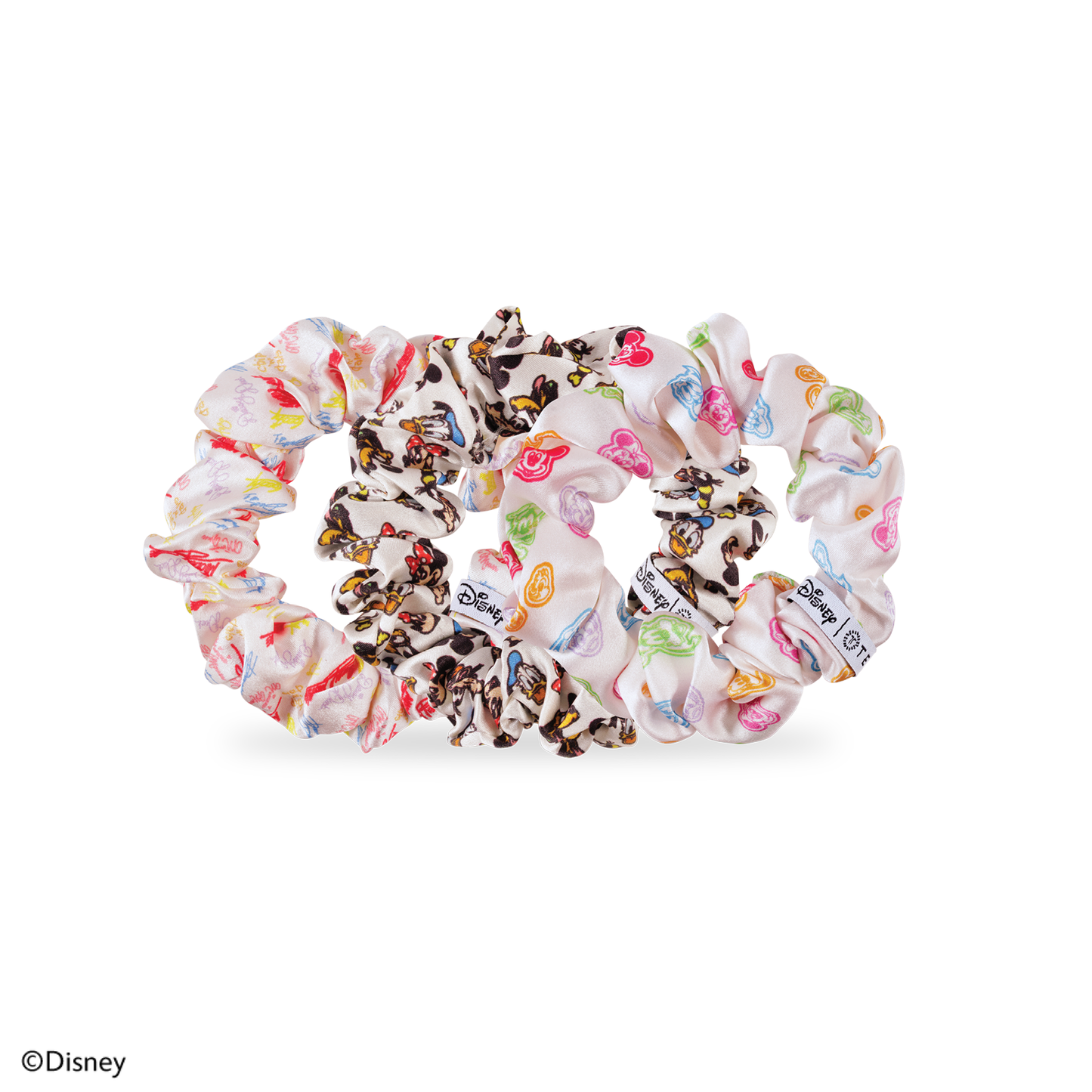 Mickey and Friends Large Silk Scrunchies