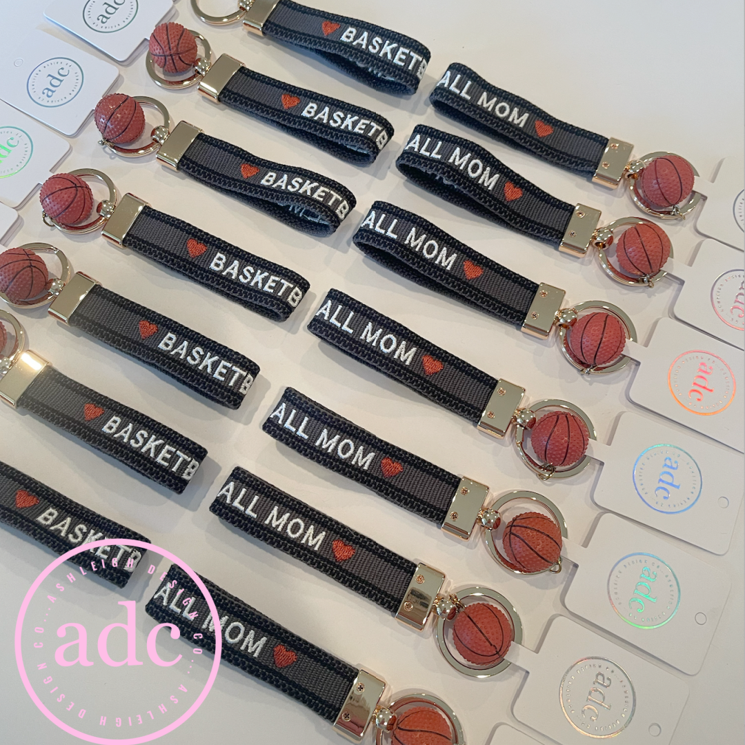 BASKETBALL MOM Keychain