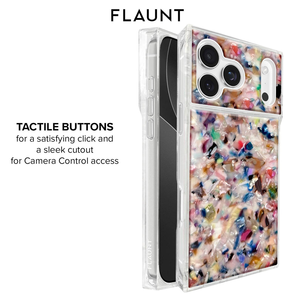 Rainbow Confetti Tortoise Shell MagSafe iPhone Case