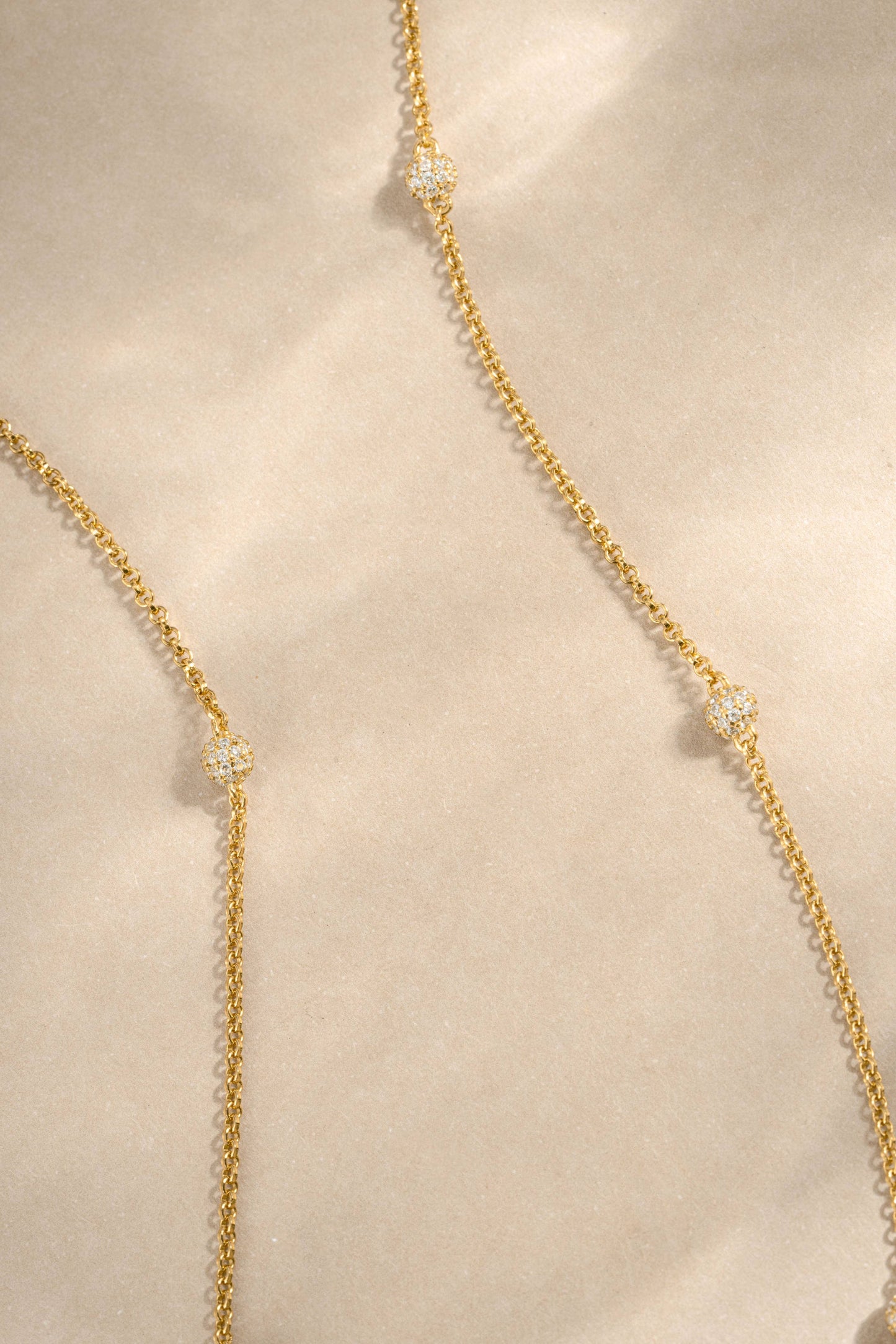 Diamond Beaded Pavé Necklace