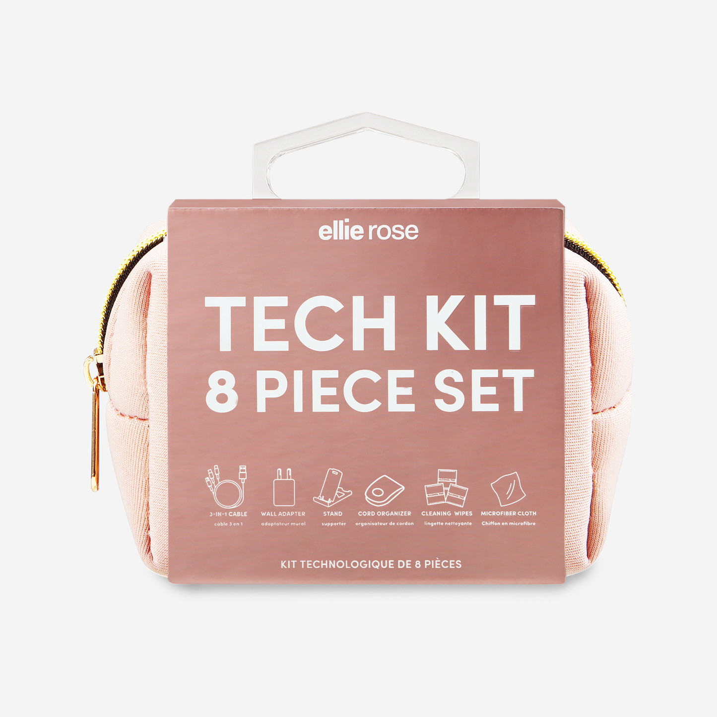 Tech Essentials 8-Piece Kit - Blush Nylon