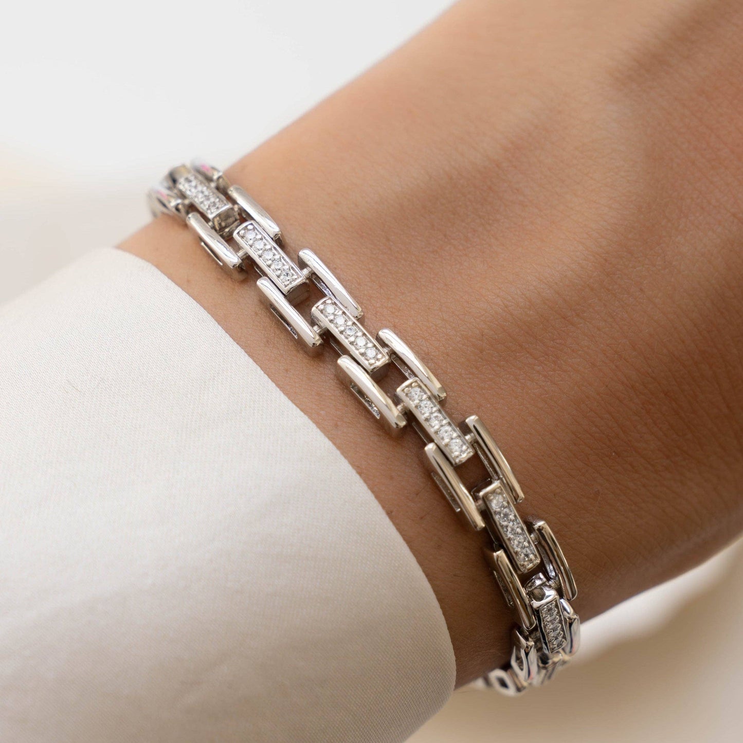CZ Link Bracelet