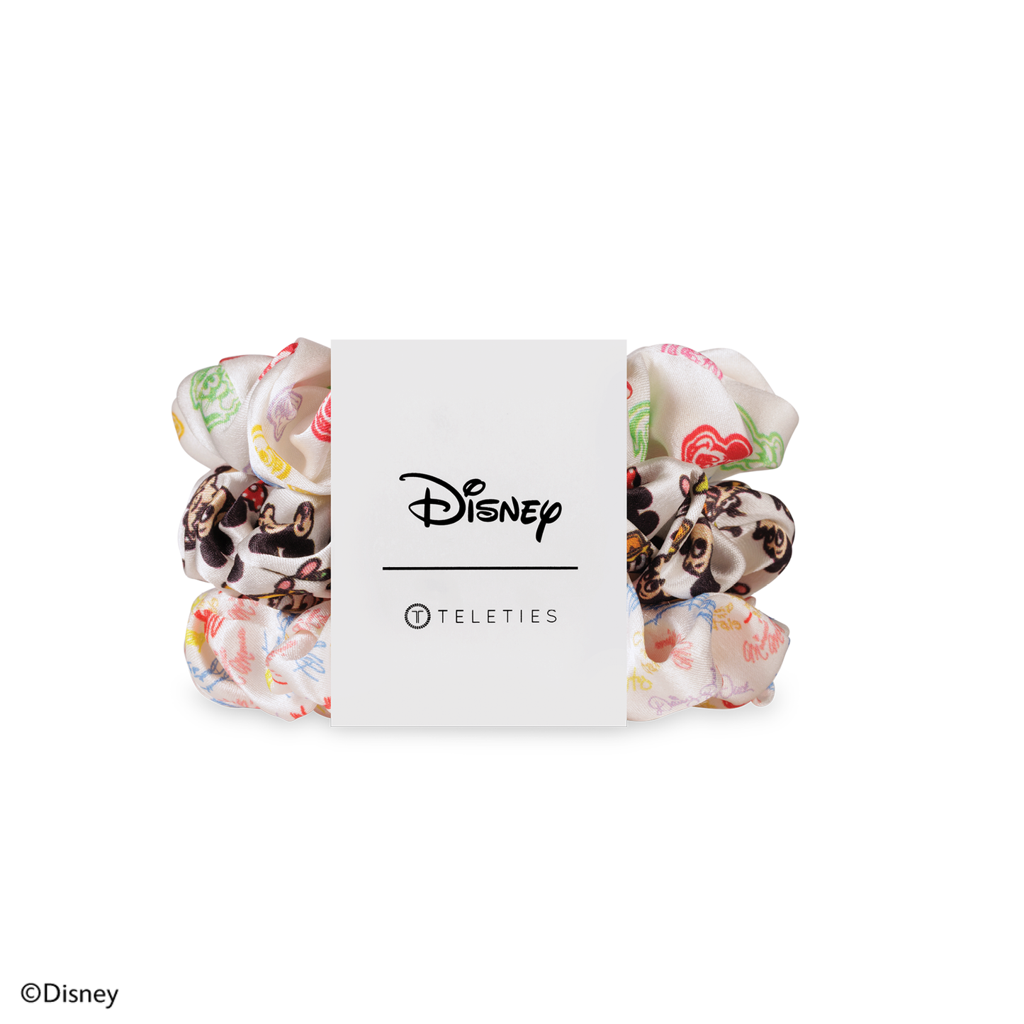 Mickey and Friends Large Silk Scrunchies