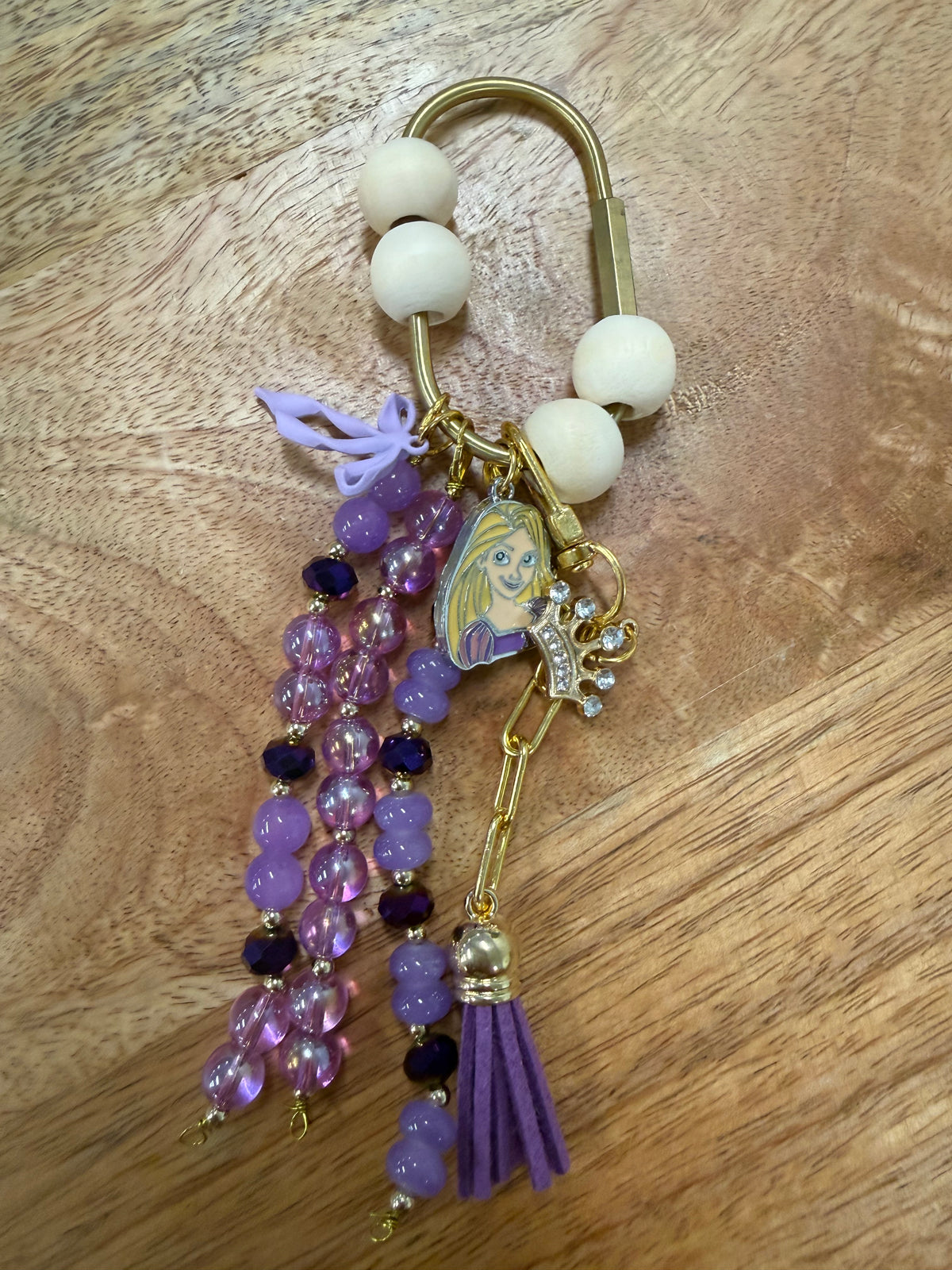 Large Beaded Carabiner Bag Charm