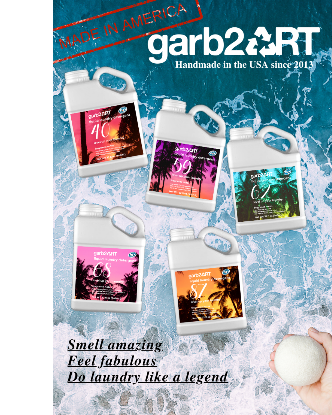Liquid Laundry Detergent 32oz | Scent 62